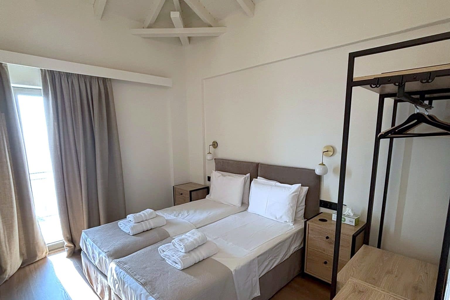 The third bedroom on the upper floor.